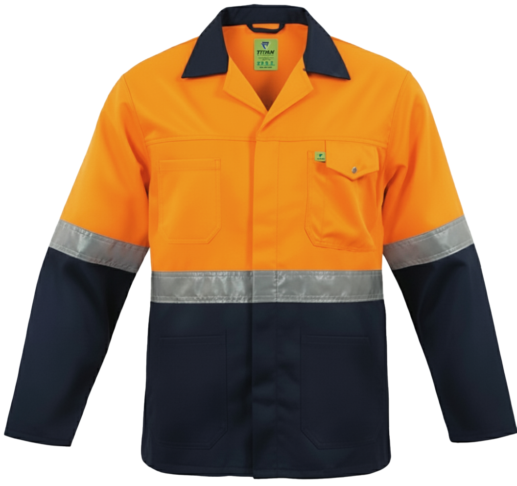 Titan Dura-Tex™240 65/35 Polycotton 2-Tone Reflective Jackets - Image 2