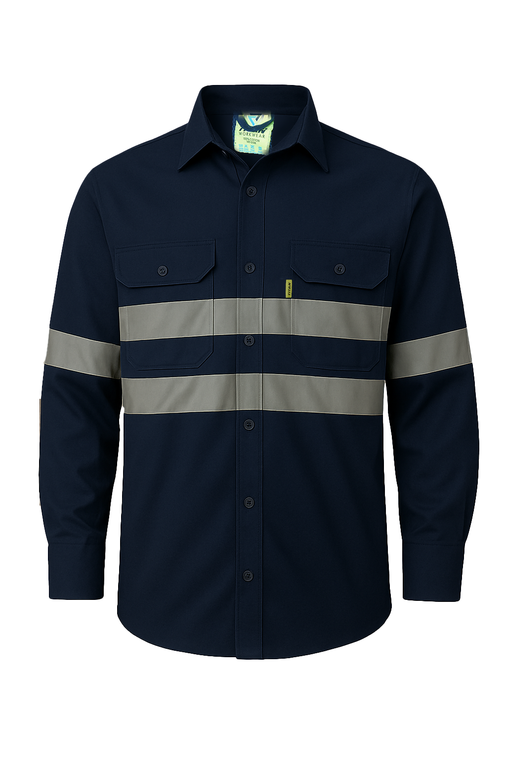 Titan Men's 100% Cotton Long Sleeve Vented Work Shirts - Titan