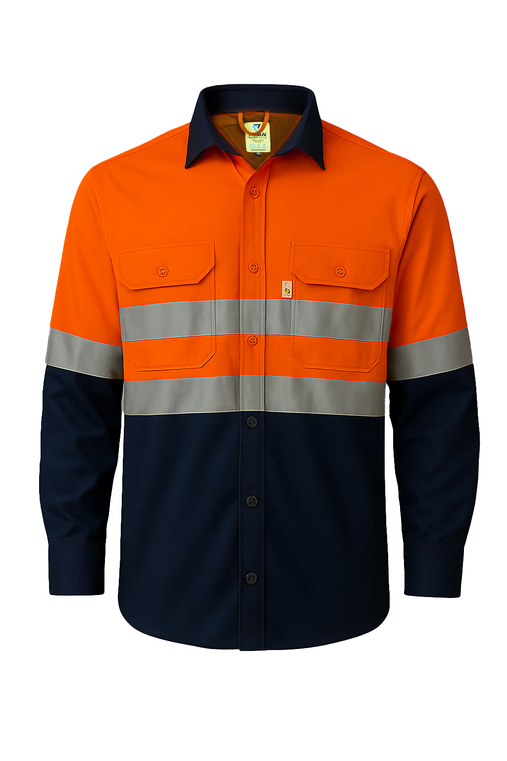 Titan Men's 100% Cotton Long Sleeve Vented Work Shirts - Titan