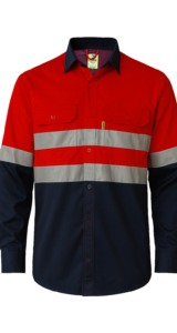 Titan Men's 100% Cotton Long Sleeve Vented Work Shirts - Titan